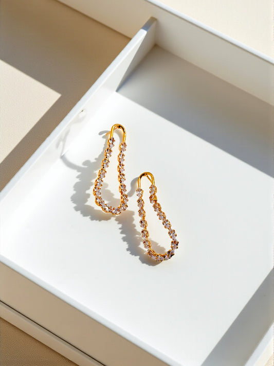AD CHAIN DROP EARRINGS