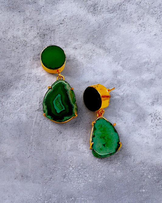 GREEN AGATE DANGLER