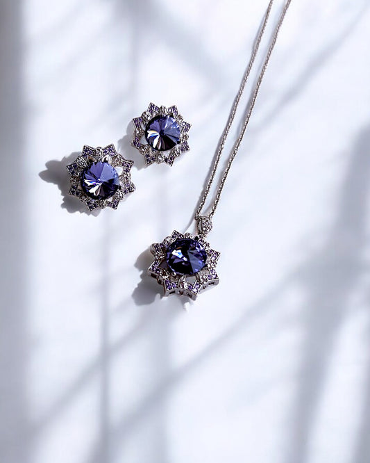 SILVER KIARA ZIRCONIA PENDENT SET