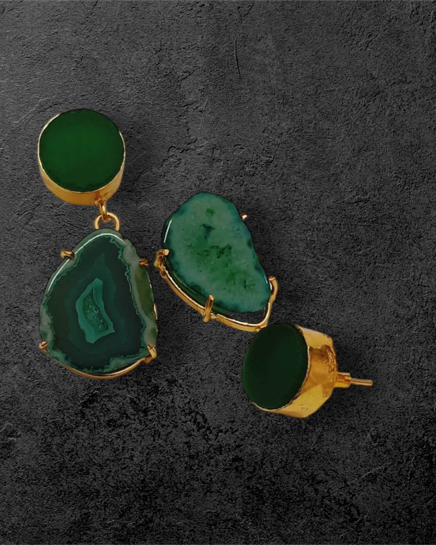 GREEN AGATE DANGLER
