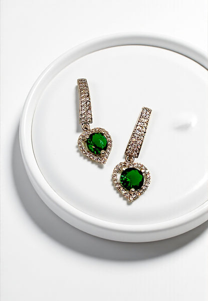 AD GREEN DROP EARRINGS