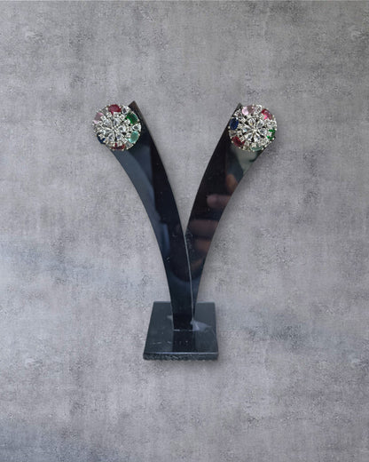 PINK ENA ZIRCONIA STUD