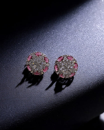 PINK ENA ZIRCONIA STUD