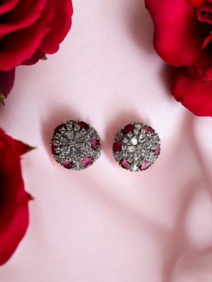 PINK ENA ZIRCONIA STUD
