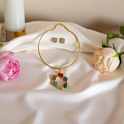 ZIYA MULTI STONE HASLI SET